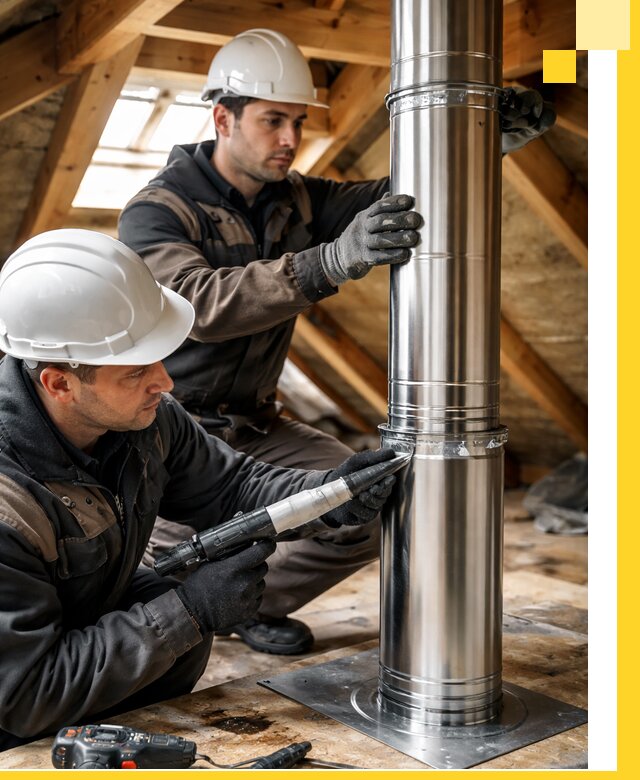 Монтаж дымоходов для каминов в Видном с гарантией качества
