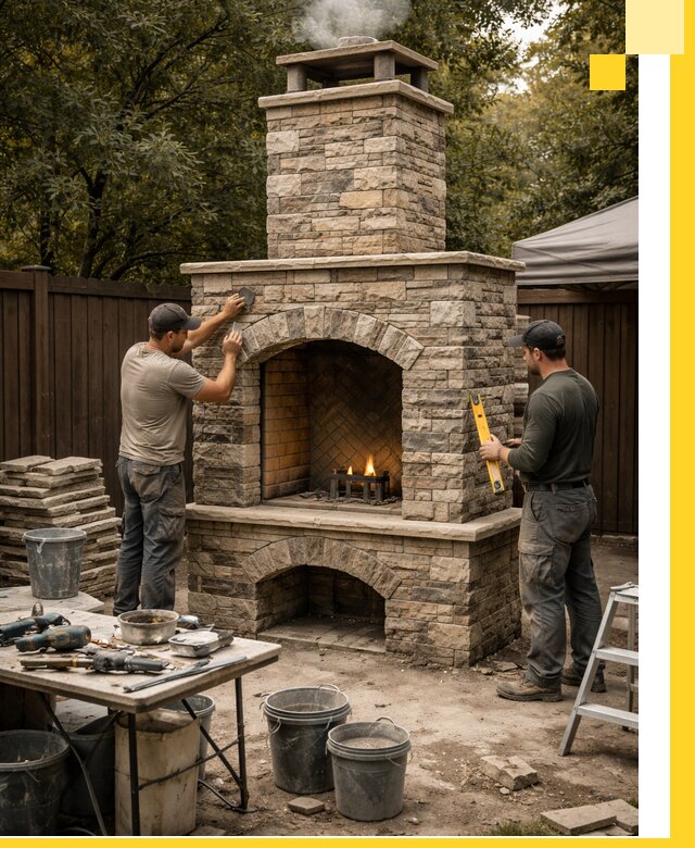 Проектирование и установка уличных каминов в Видном