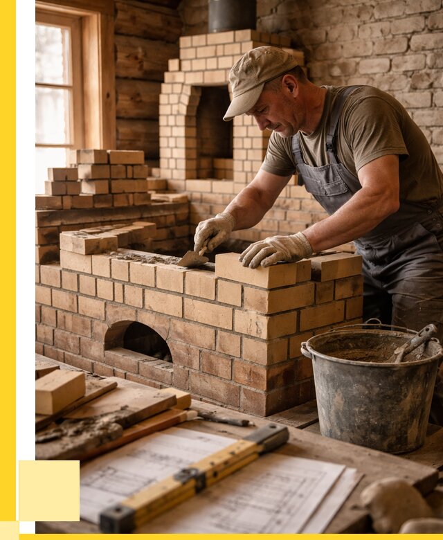 Кладка печей из кирпича в Видном цены от 31050 р. - ЭриданВдн