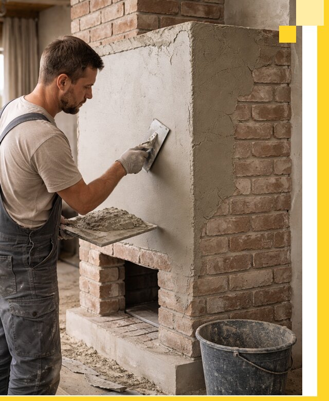 Отделка печей и облицовка каминов в Видном под ключ