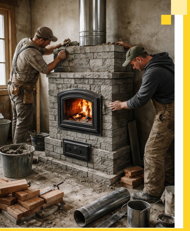 Производство, поставка и монтаж дровяных печей в Видном