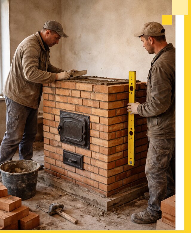 Отопительные печи под ключ в Видном, установка и сборка