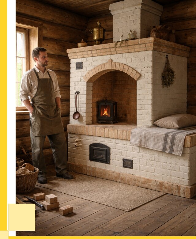 Русские печи с лежанкой под ключ в Видном от 155250 р. ЭриданВдн