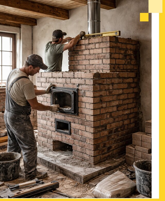 Печи для загородного дома под ключ в Видном — монтаж и сервис