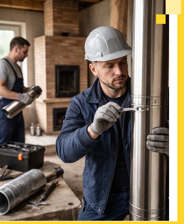 Профессиональный монтаж дымоходов для печей в Видном