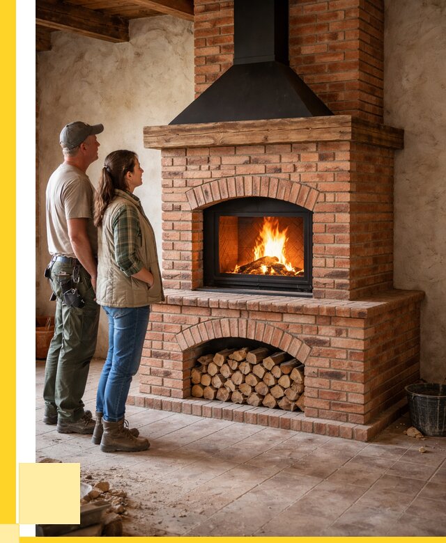 Печи камины из кирпича в Видном от 124200 р. | ЭриданВдн