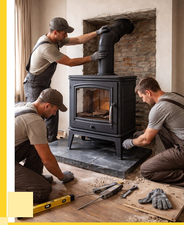 Монтаж печи камина в частном доме в Видном от 25875 р. | ЭриданВдн