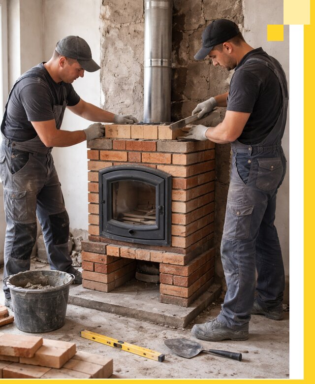 Монтаж печи камина под ключ в Видном с гарантией и пусконаладкой