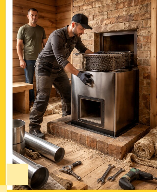 Монтаж банных печей под ключ в Видном от 18630 р., ЭриданВдн