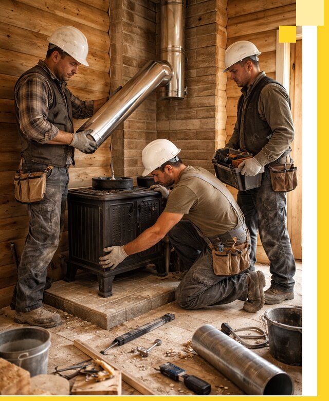 Профессиональный монтаж банных печей и дымоходов в Видном