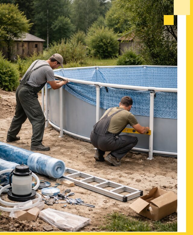 Установка и монтаж каркасных бассейнов в Видном под ключ