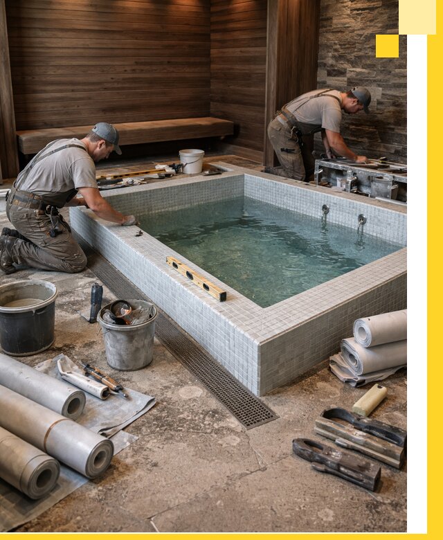 Установка и строительство бассейнов для сауны в Видном