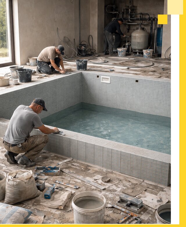 Строительство и монтаж бассейнов в помещении в Видном