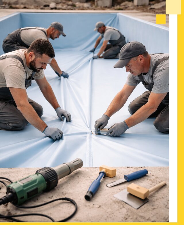 ПВХ пленка для бассейнов с монтажом и гарантией в Видном