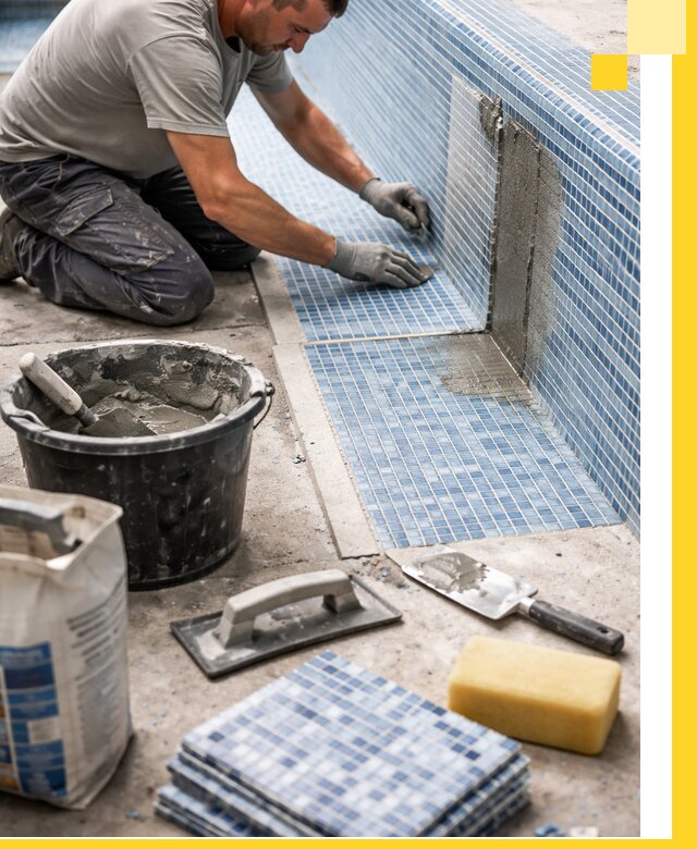 Укладка и ремонт мозаики для бассейнов под ключ в Видном