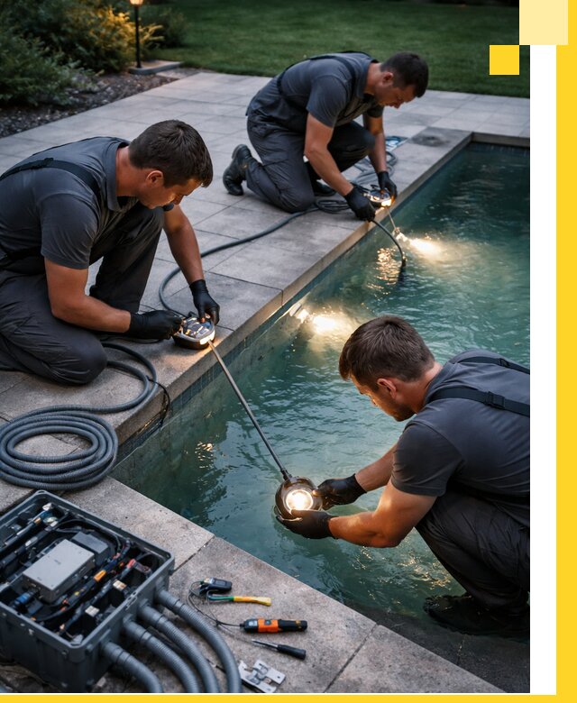 Профессиональное освещение бассейнов в Видном: дизайн и монтаж