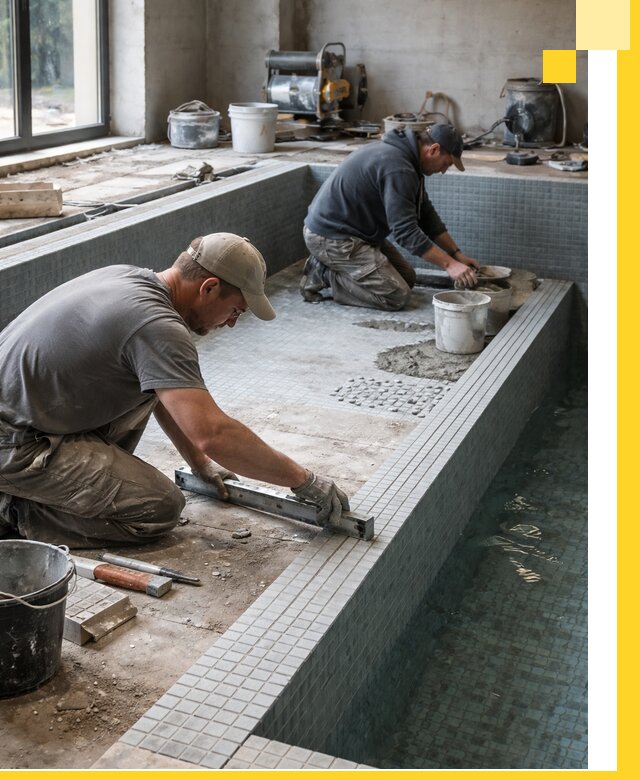 Строительство бассейна в частном доме в Видном под ключ