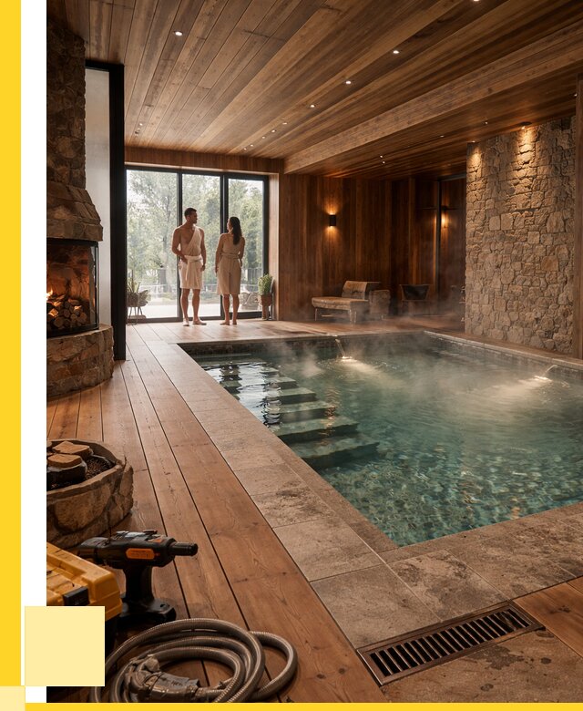 Проекты бань с бассейном под ключ в Видном от 77625 р., ЭриданВдн