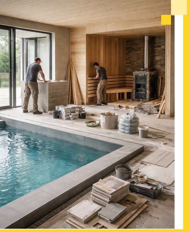 Проектирование и строительство бань с бассейном в Видном