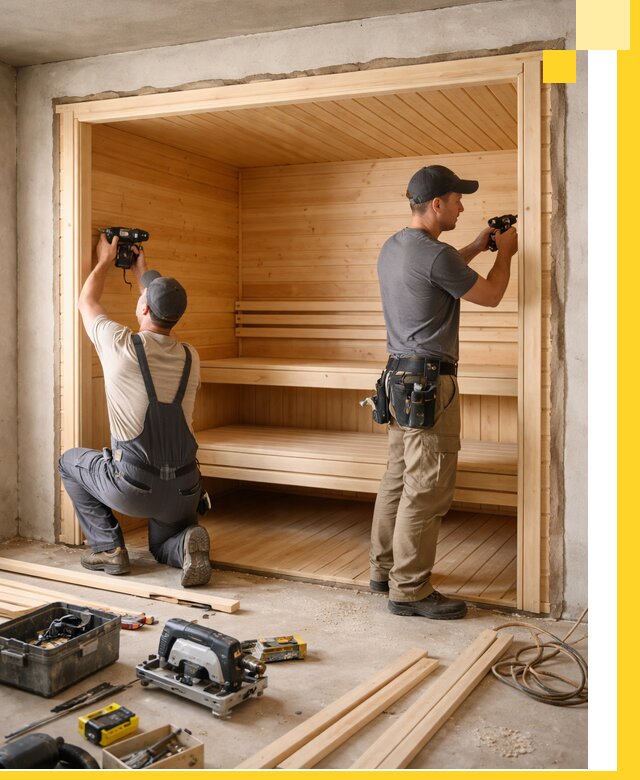 Монтаж саун под ключ в Видном — проектирование и установка