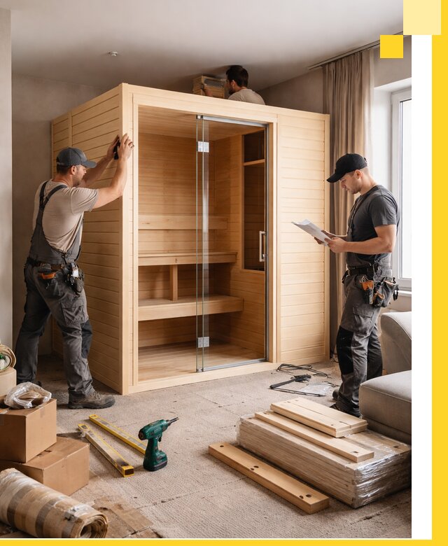 Установка и благоустройство саун в квартире в Видном