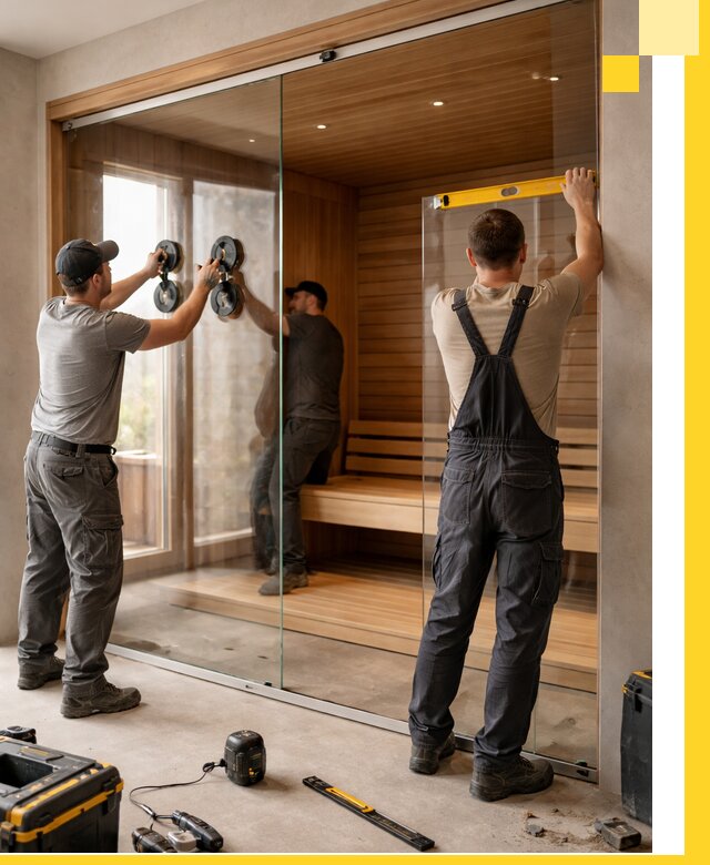 Производство и монтаж стеклянных саун под ключ в Видном