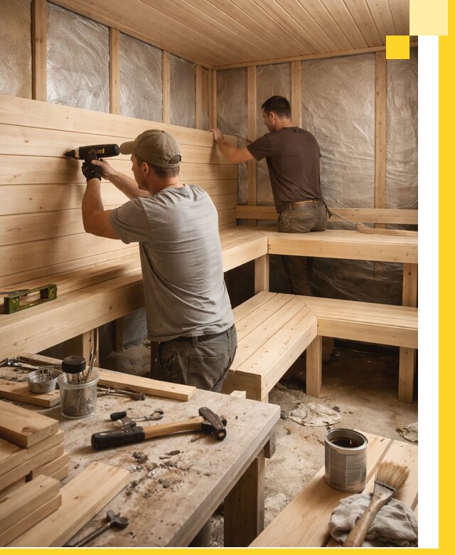 Профессиональная отделка бань и саун под ключ в Видном