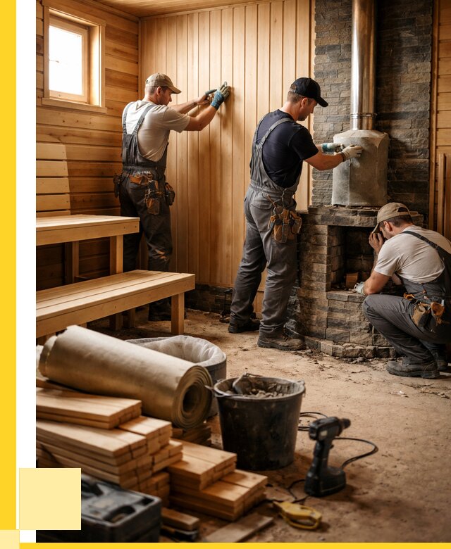 Ремонт бань под ключ в Видном от 46575 р. | ЭриданВдн