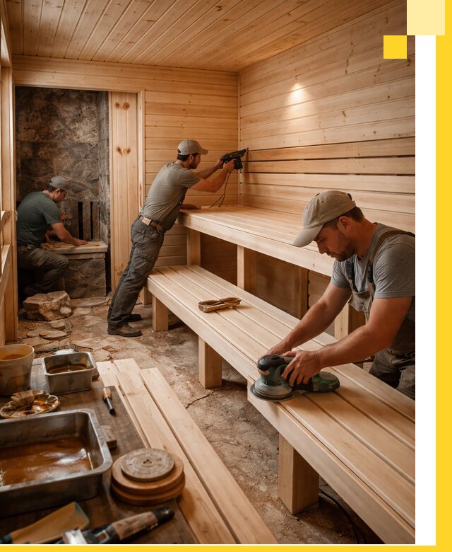 Профессиональная отделка бань в Видном под ключ, с гарантией