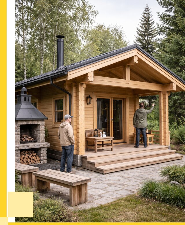 Деревянные бани под ключ в Видном от 465750 р. | ЭриданВдн