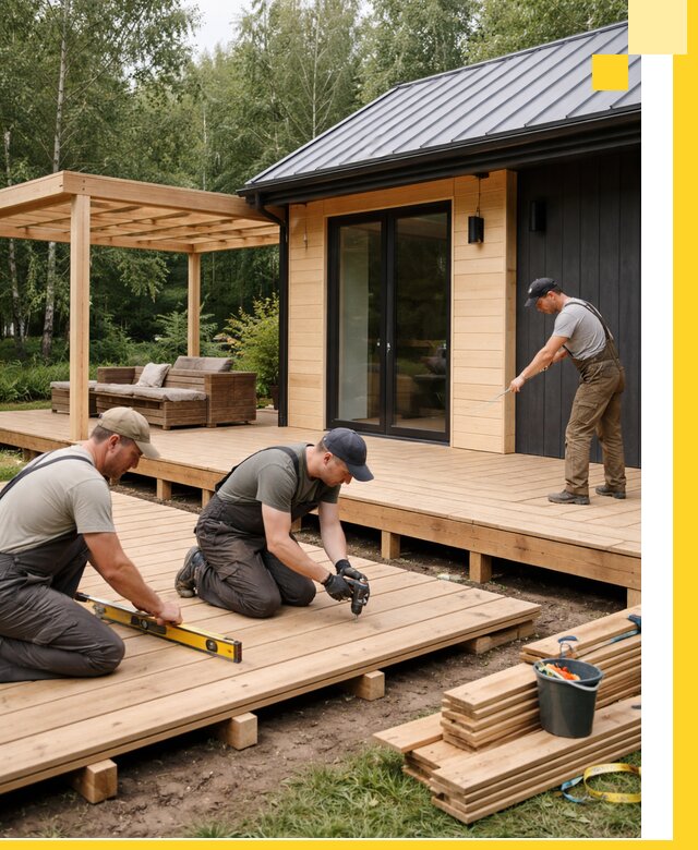 Строительство бань с террасой и бассейном под ключ в Видном