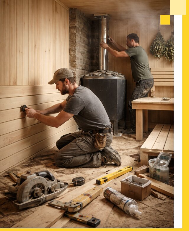 Полное строительство и оснащение парных под ключ в Видном