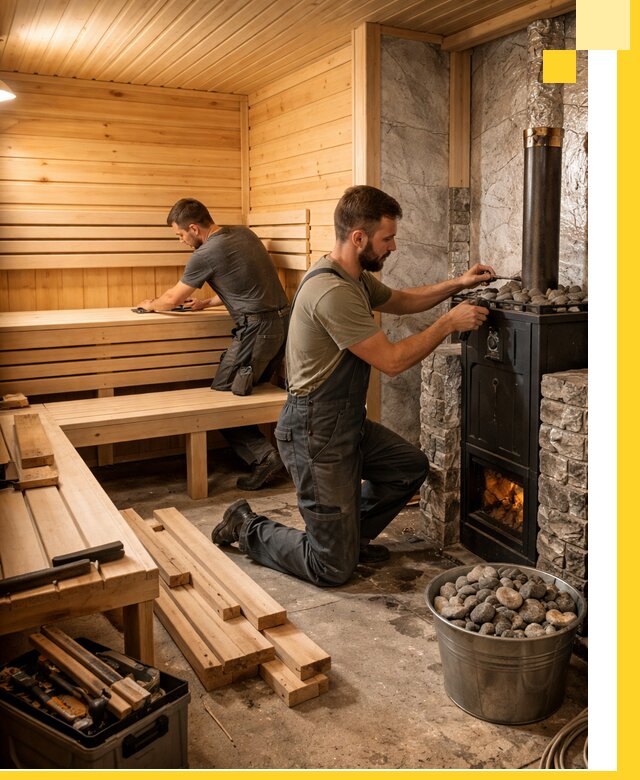 Дизайн и строительство интерьеров бань под ключ в Видном