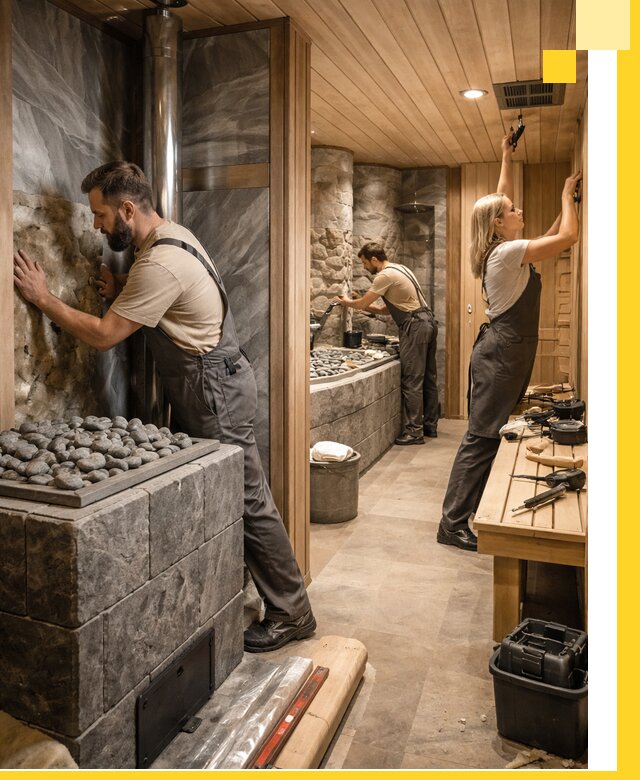 Строительство бань и SPA процедур в Видном под ключ и отделкой