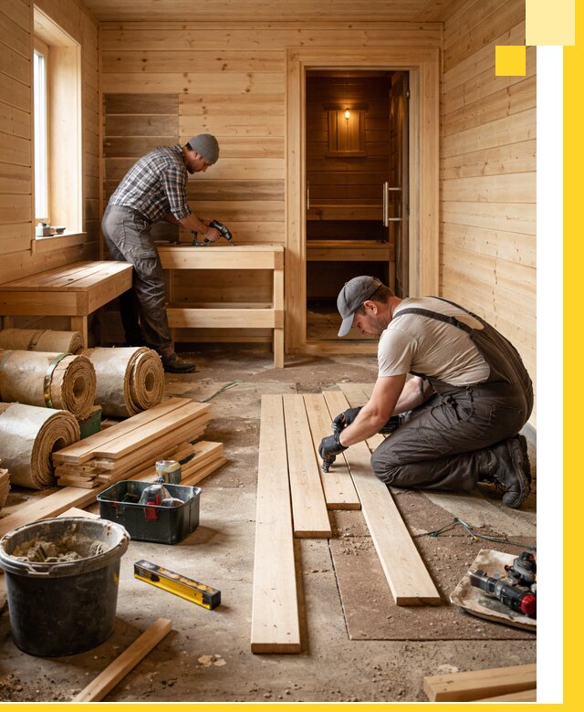 Индивидуальный проект бани с комнатой отдыха под ключ в Видном