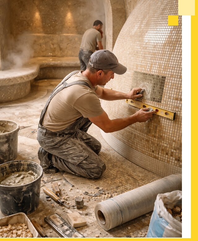 Хамам под ключ в Видном: проектирование, строительство, отделка