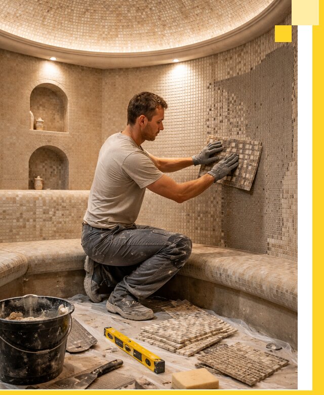 Устройство и монтаж домашнего хамама под ключ в Видном