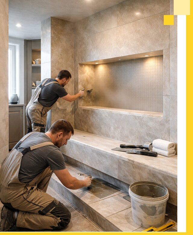 Профессиональное строительство хамама в квартире в Видном