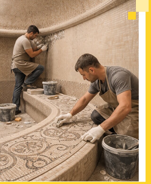 Плитка для хамама в Видном, укладка, подбор и поставка